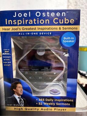 Inspiration Cube All-in-One Audio Player - Blue Joel Osteen